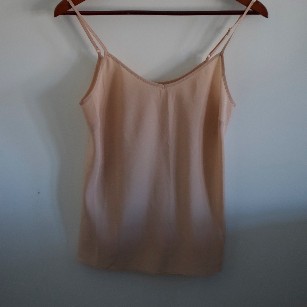 J.Crew Beige Chiffon Cami. Size S.